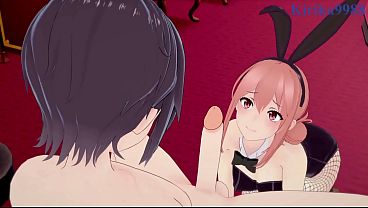 Mrs. Yuigahama (GahaMama) (Bunny Girl) intense sex. – OreGairu Hentai